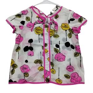 Milly Of New York Girls Top 2T Short Sleeve‎ Floral